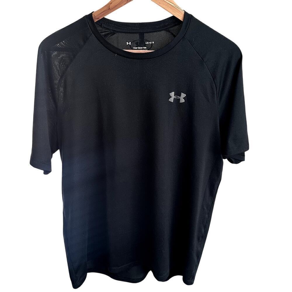 Under Armour Men’s Tech T-Shirt Size Large Black Short Sleeve Athletic Gym Shirt